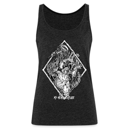 Bursting With Love No Color - Women’s Premium Tank Top - charcoal grey