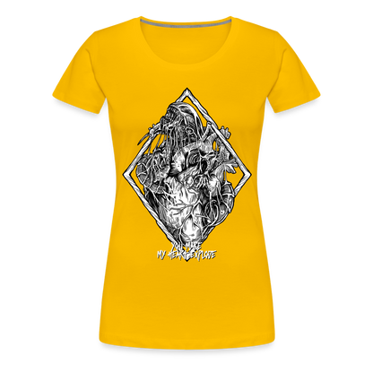 Bursting With Love No Color - Women’s Premium T-Shirt - sun yellow