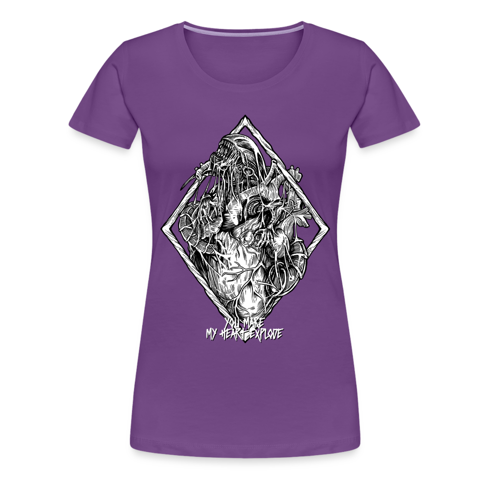 Bursting With Love No Color - Women’s Premium T-Shirt - purple