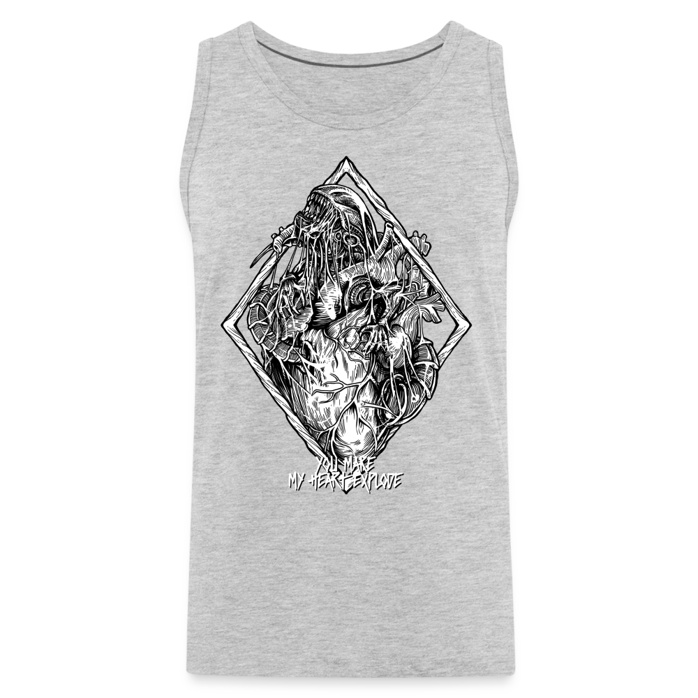 Bursting With Love No Color - Men’s Premium Tank - heather gray