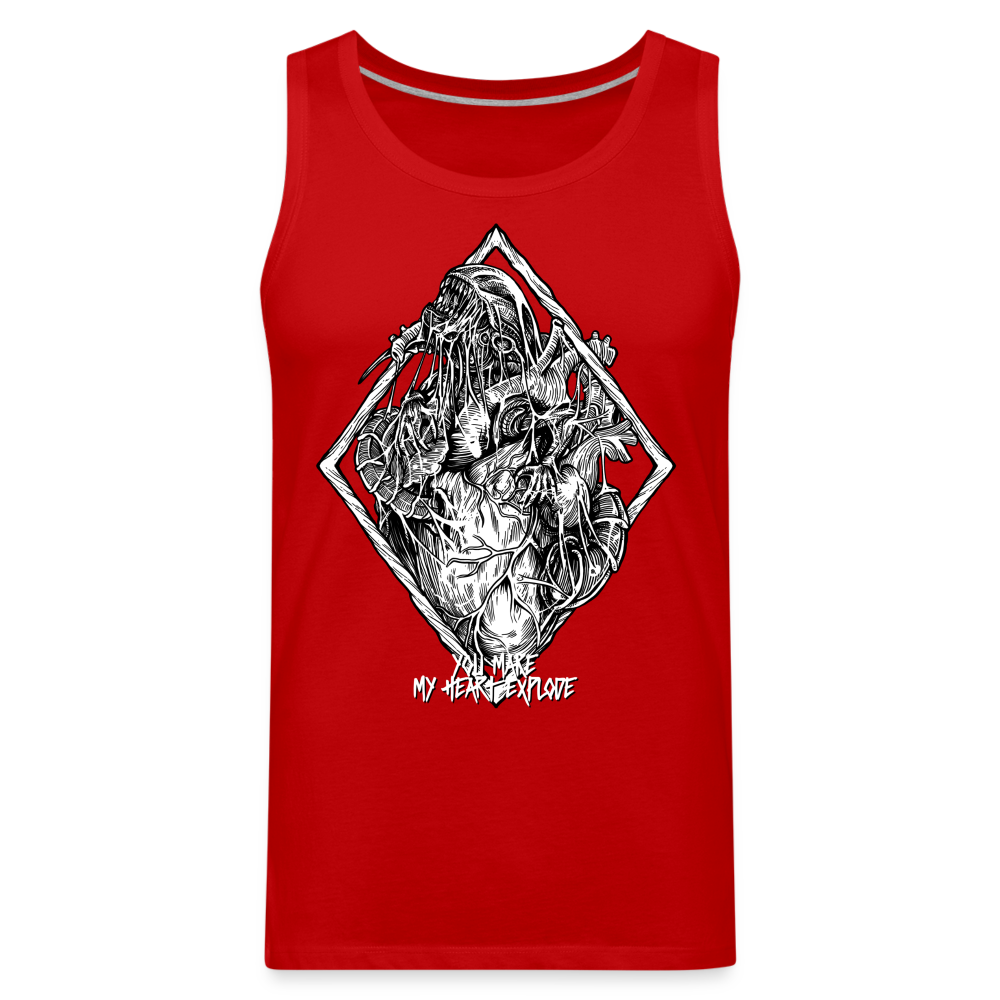 Bursting With Love No Color - Men’s Premium Tank - red