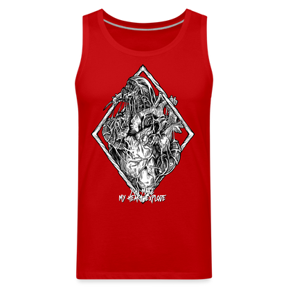 Bursting With Love No Color - Men’s Premium Tank - red