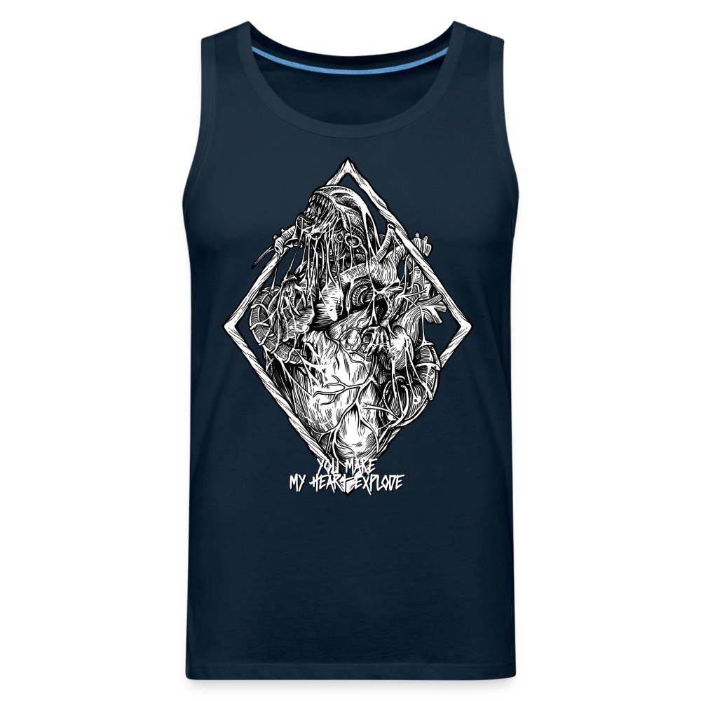 Bursting With Love No Color - Men’s Premium Tank - deep navy