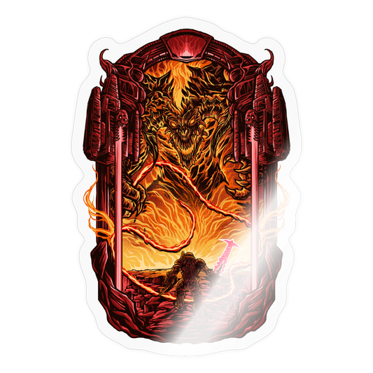 At Doom's Gate (No Text) - Sticker - transparent glossy